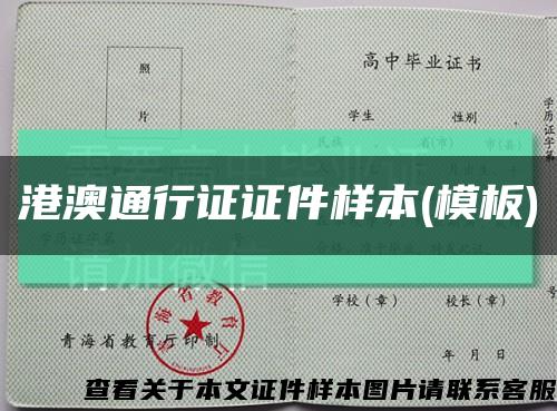 港澳通行证证件样本(模板)缩略图