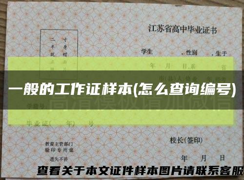 一般的工作证样本(怎么查询编号)缩略图