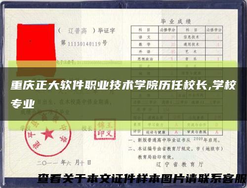重庆正大软件职业技术学院历任校长,学校专业缩略图