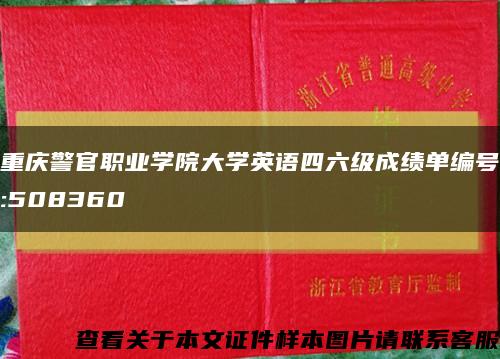 重庆警官职业学院大学英语四六级成绩单编号:508360缩略图