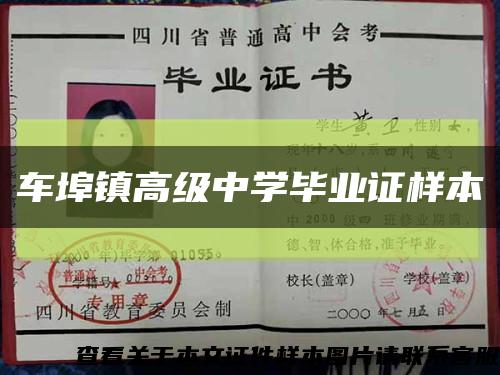 车埠镇高级中学毕业证样本缩略图