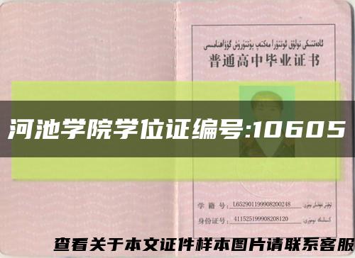 河池学院学位证编号:10605缩略图