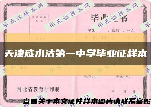天津咸水沽第一中学毕业证样本缩略图