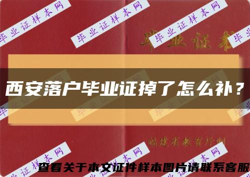 西安落户毕业证掉了怎么补？缩略图