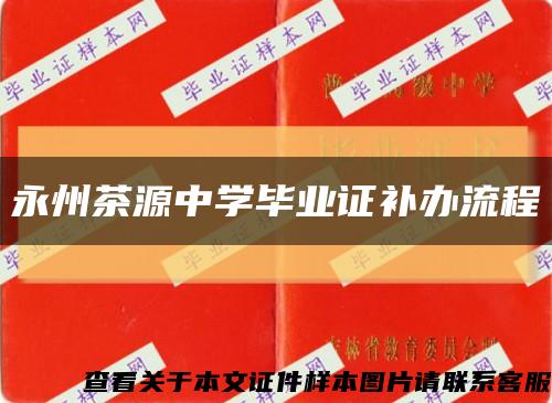 永州茶源中学毕业证补办流程缩略图