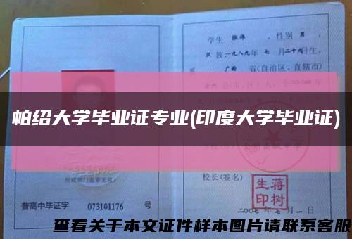 帕绍大学毕业证专业(印度大学毕业证)缩略图