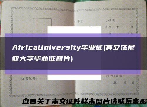 AfricaUniversity毕业证(宾夕法尼亚大学毕业证图片)缩略图