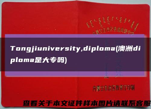 Tongjiuniversity,diploma(澳洲diploma是大专吗)缩略图