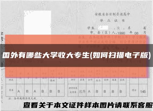 国外有哪些大学收大专生(如何扫描电子版)缩略图