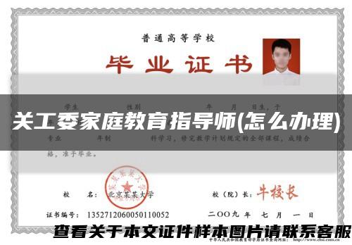 关工委家庭教育指导师(怎么办理)缩略图