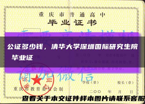 公证多少钱，清华大学深圳国际研究生院 毕业证缩略图
