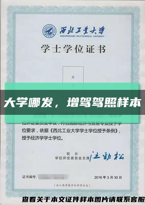 大学哪发，增驾驾照样本缩略图