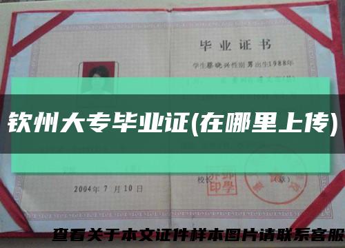 钦州大专毕业证(在哪里上传)缩略图