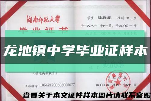 龙池镇中学毕业证样本缩略图