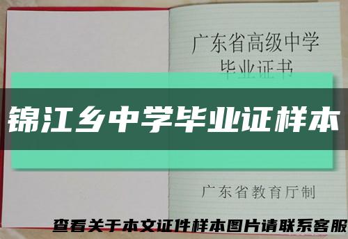 锦江乡中学毕业证样本缩略图