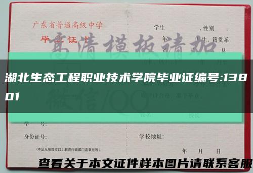 湖北生态工程职业技术学院毕业证编号:13801缩略图