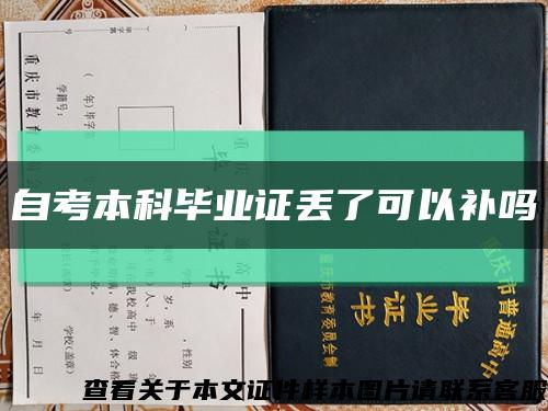 自考本科毕业证丢了可以补吗缩略图