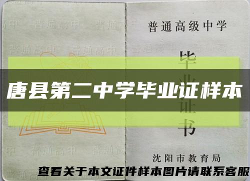 唐县第二中学毕业证样本缩略图