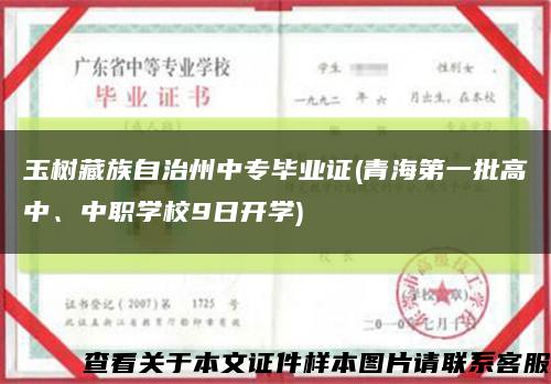 玉树藏族自治州中专毕业证(青海第一批高中、中职学校9日开学)缩略图