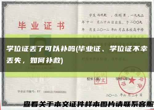 学位证丢了可以补吗(毕业证、学位证不幸丢失，如何补救)缩略图