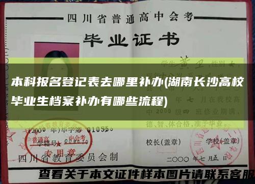 本科报名登记表去哪里补办(湖南长沙高校毕业生档案补办有哪些流程)缩略图