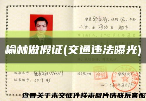 榆林做假证(交通违法曝光)缩略图