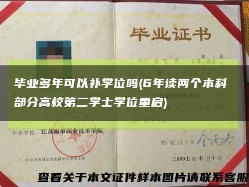 毕业多年可以补学位吗(6年读两个本科 部分高校第二学士学位重启)缩略图
