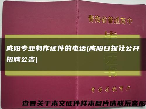 咸阳专业制作证件的电话(咸阳日报社公开招聘公告)缩略图