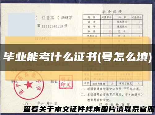 毕业能考什么证书(号怎么填)缩略图
