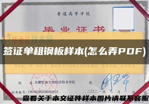 签证单租钢板样本(怎么弄PDF)缩略图