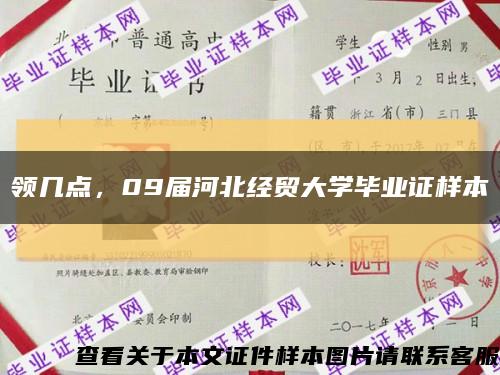 领几点，09届河北经贸大学毕业证样本缩略图