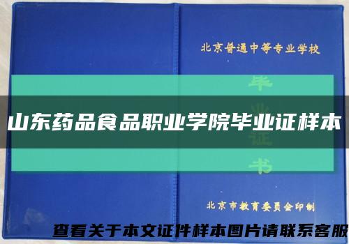 山东药品食品职业学院毕业证样本缩略图