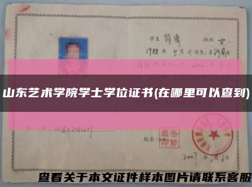 山东艺术学院学士学位证书(在哪里可以查到)缩略图