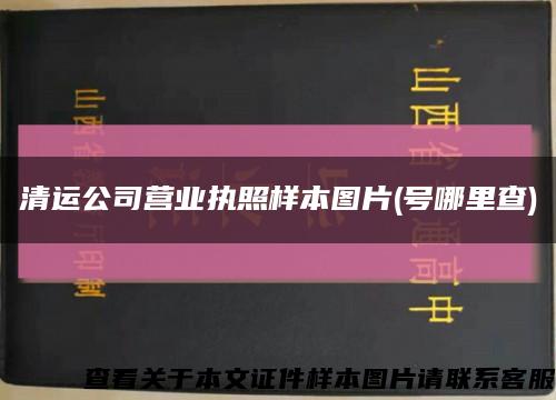 清运公司营业执照样本图片(号哪里查)缩略图