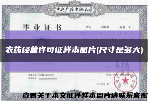 农药经营许可证样本图片(尺寸是多大)缩略图