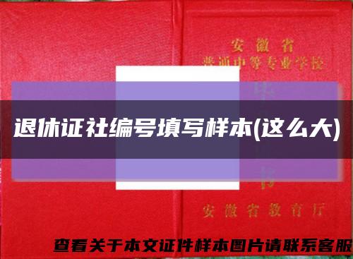 退休证社编号填写样本(这么大)缩略图