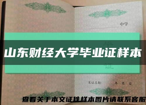 山东财经大学毕业证样本缩略图