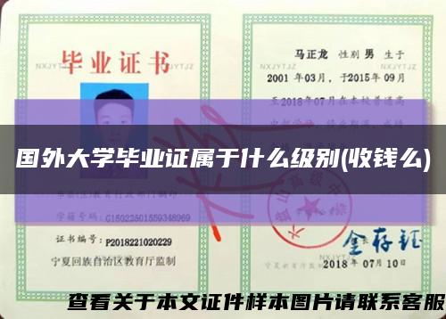 国外大学毕业证属于什么级别(收钱么)缩略图