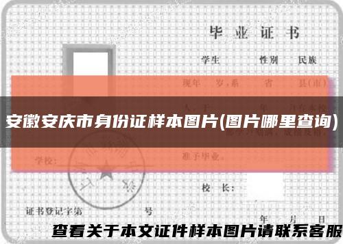 安徽安庆市身份证样本图片(图片哪里查询)缩略图