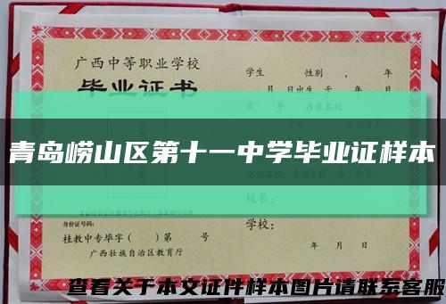 青岛崂山区第十一中学毕业证样本缩略图