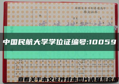 中国民航大学学位证编号:10059缩略图