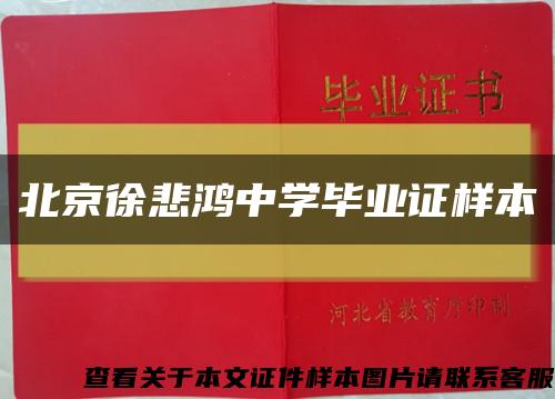 北京徐悲鸿中学毕业证样本缩略图