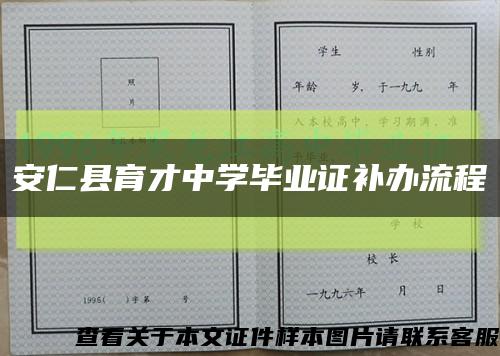 安仁县育才中学毕业证补办流程缩略图