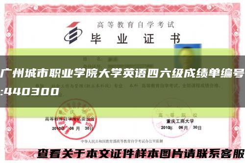 广州城市职业学院大学英语四六级成绩单编号:440300缩略图
