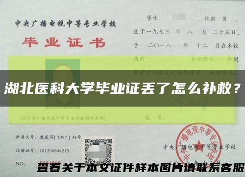 湖北医科大学毕业证丢了怎么补救？缩略图