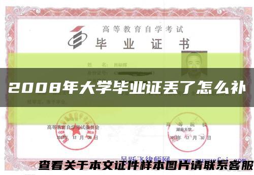 2008年大学毕业证丢了怎么补缩略图