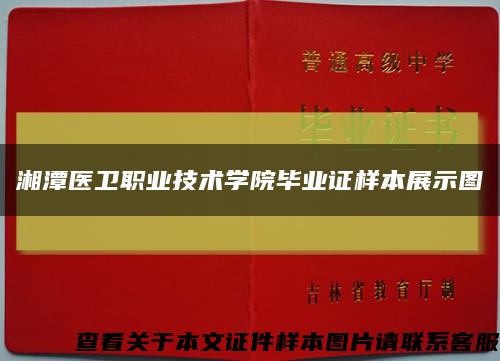 湘潭医卫职业技术学院毕业证样本展示图缩略图