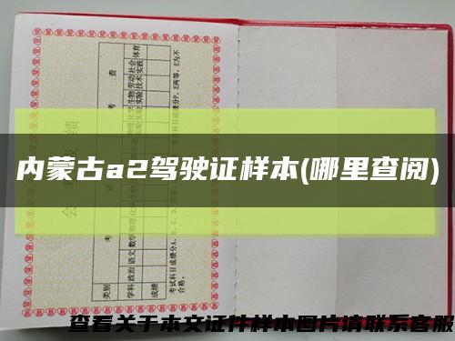 内蒙古a2驾驶证样本(哪里查阅)缩略图