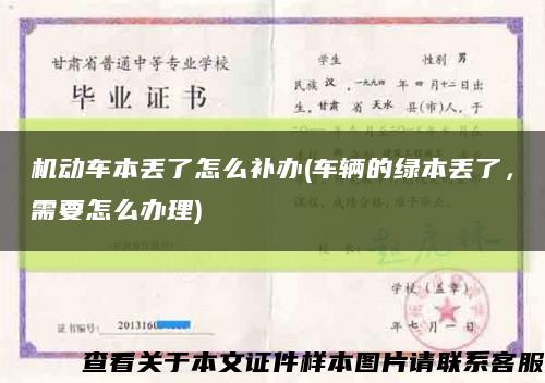机动车本丢了怎么补办(车辆的绿本丢了，需要怎么办理)缩略图