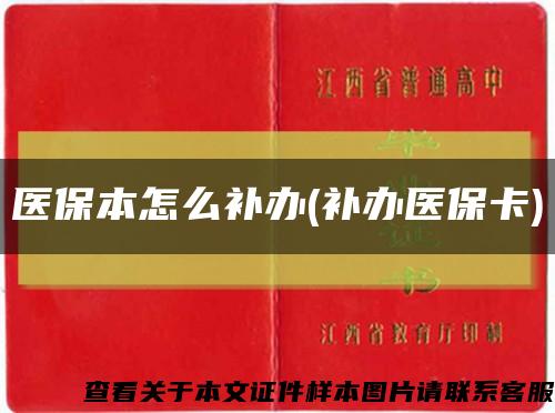 医保本怎么补办(补办医保卡)缩略图